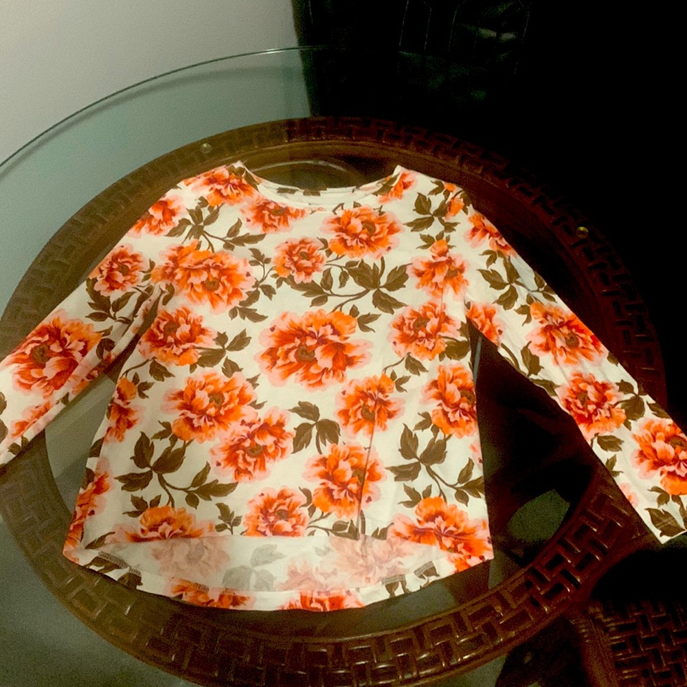Long sleeve, Old Navy floral T-shirt, size 8
